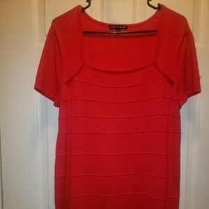 Cable and Gauge short sleeve knit top